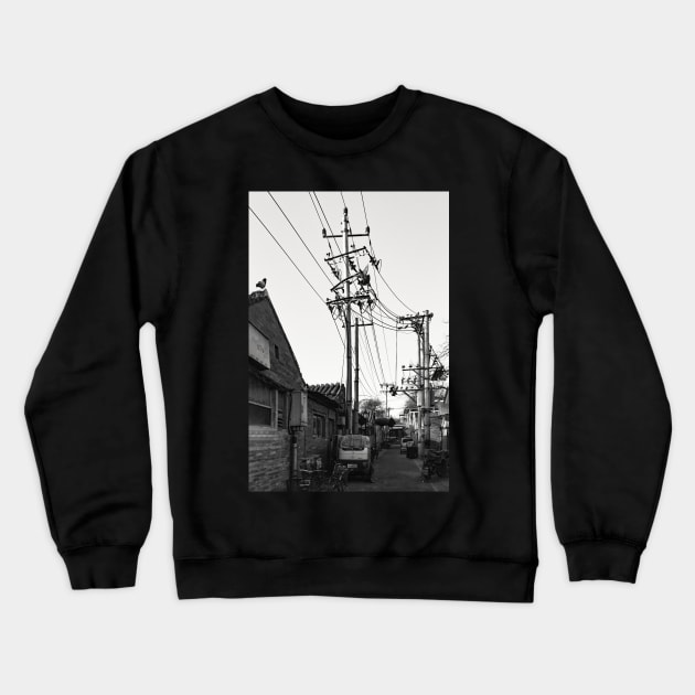 In Beijing's alleyway-under the wire Crewneck Sweatshirt by jasminewang